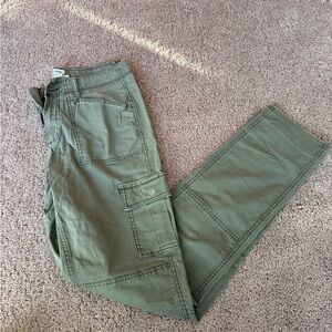 L.L. Bean Olive Utility Cargo Straight Leg Pants 6